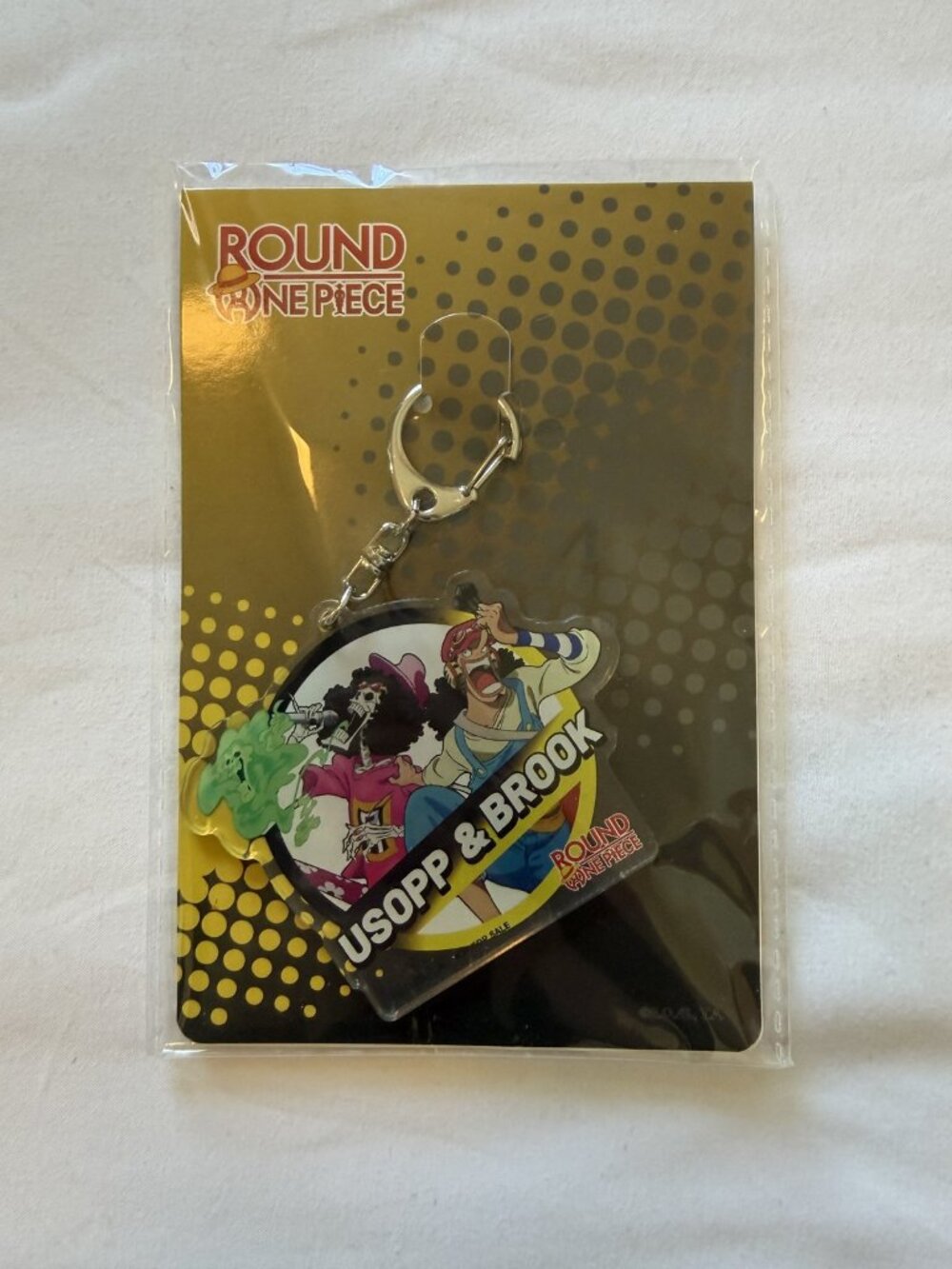 One Piece Round1 Exclusive Usopp & Brook Acrylic Keychain New Sealed